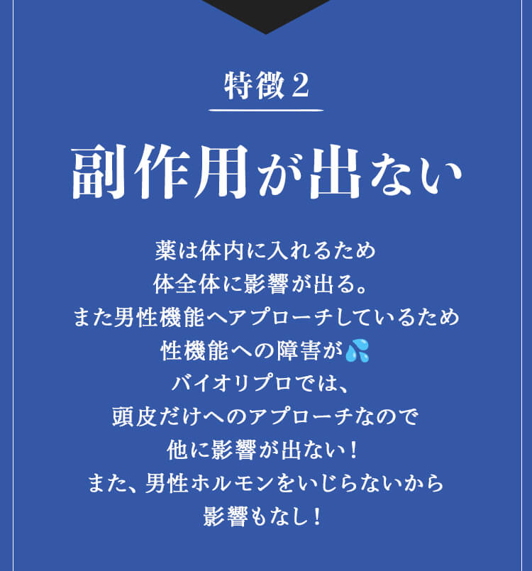 副作用が出ない